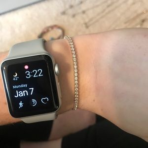 Pandora rhinestone silver bracelet